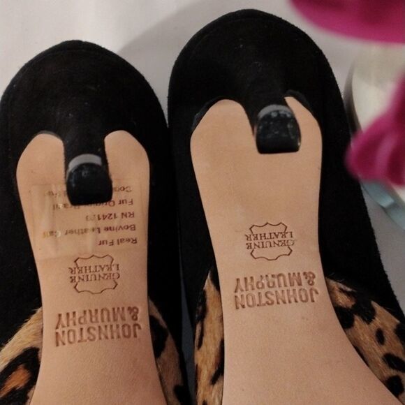 Johnston & Murphy Calf Hair, Animal Print Heels - Picture 8 of 12